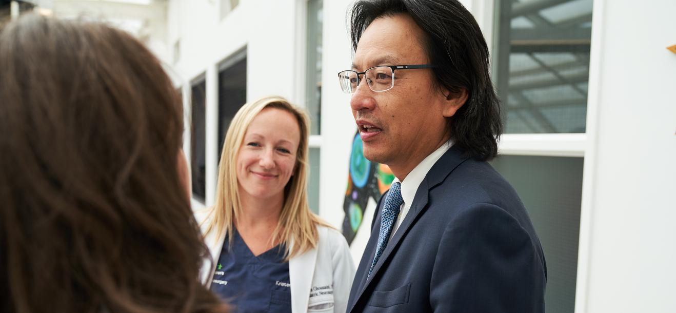 Medical professionals talking