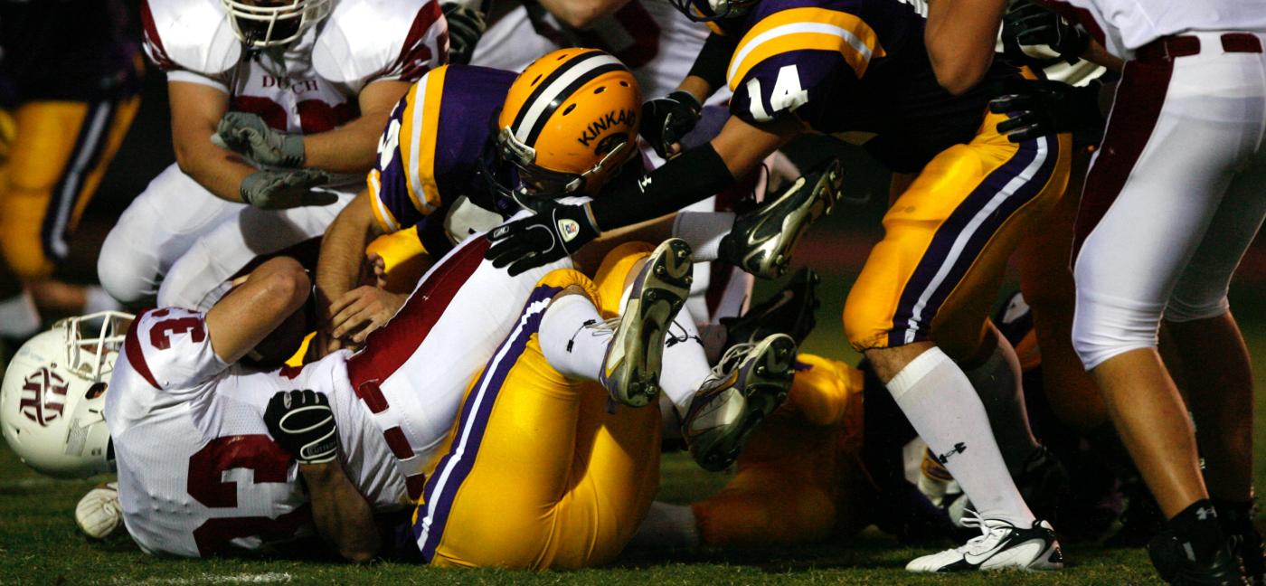 Football players on the field