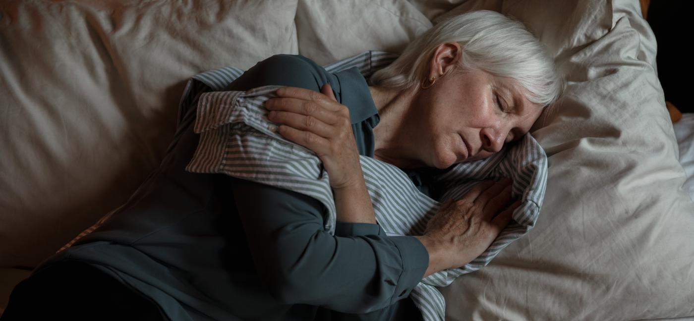 sleeping older woman