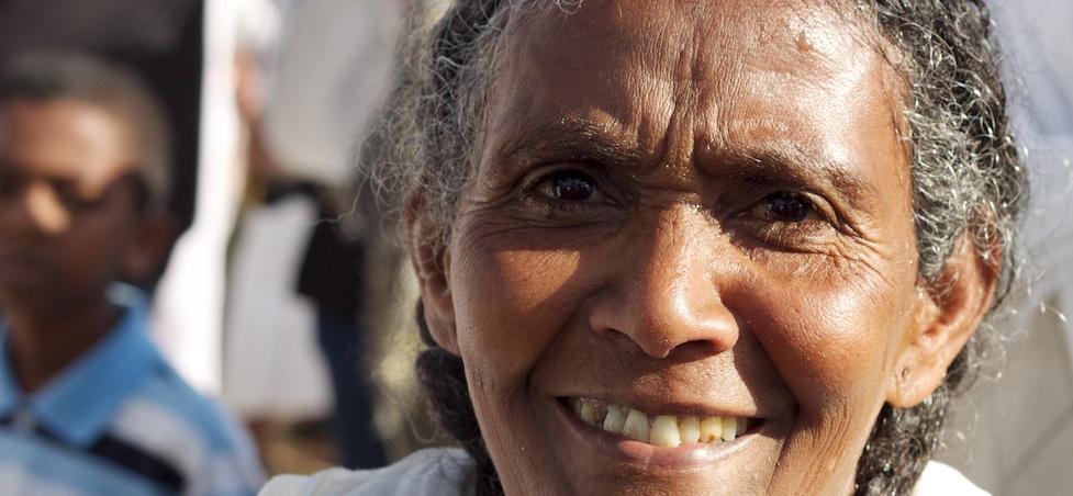 Ethiopian older woman smiling
