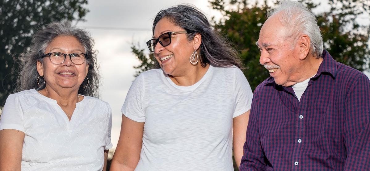Mexican older adults laughing