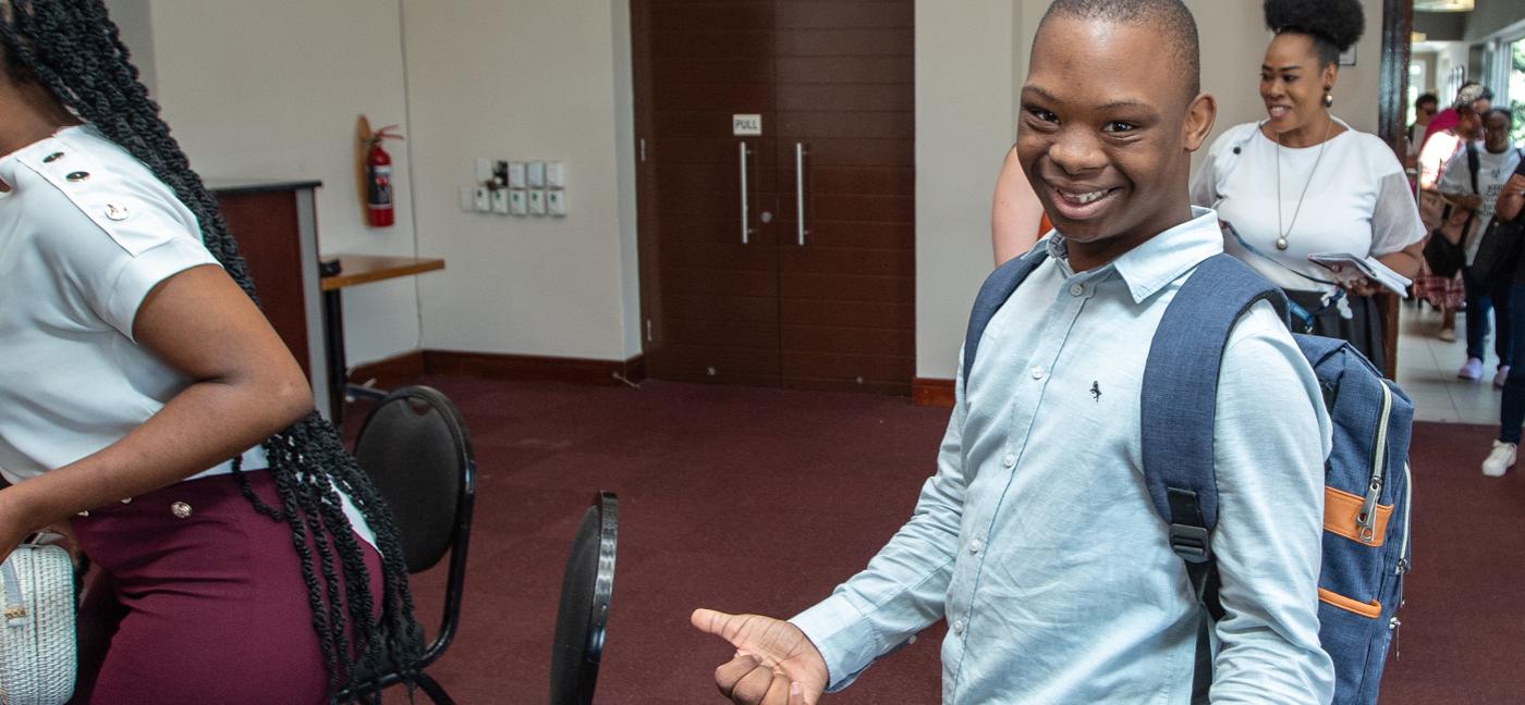 Boy arriving at the Imbizo gathering in South Africa