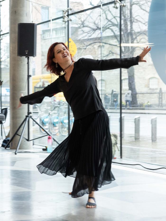Atlantic Fellows Aline Haas, Mike Hanrahan, Cathy Correa Lopera and Agustin Ibanez perform