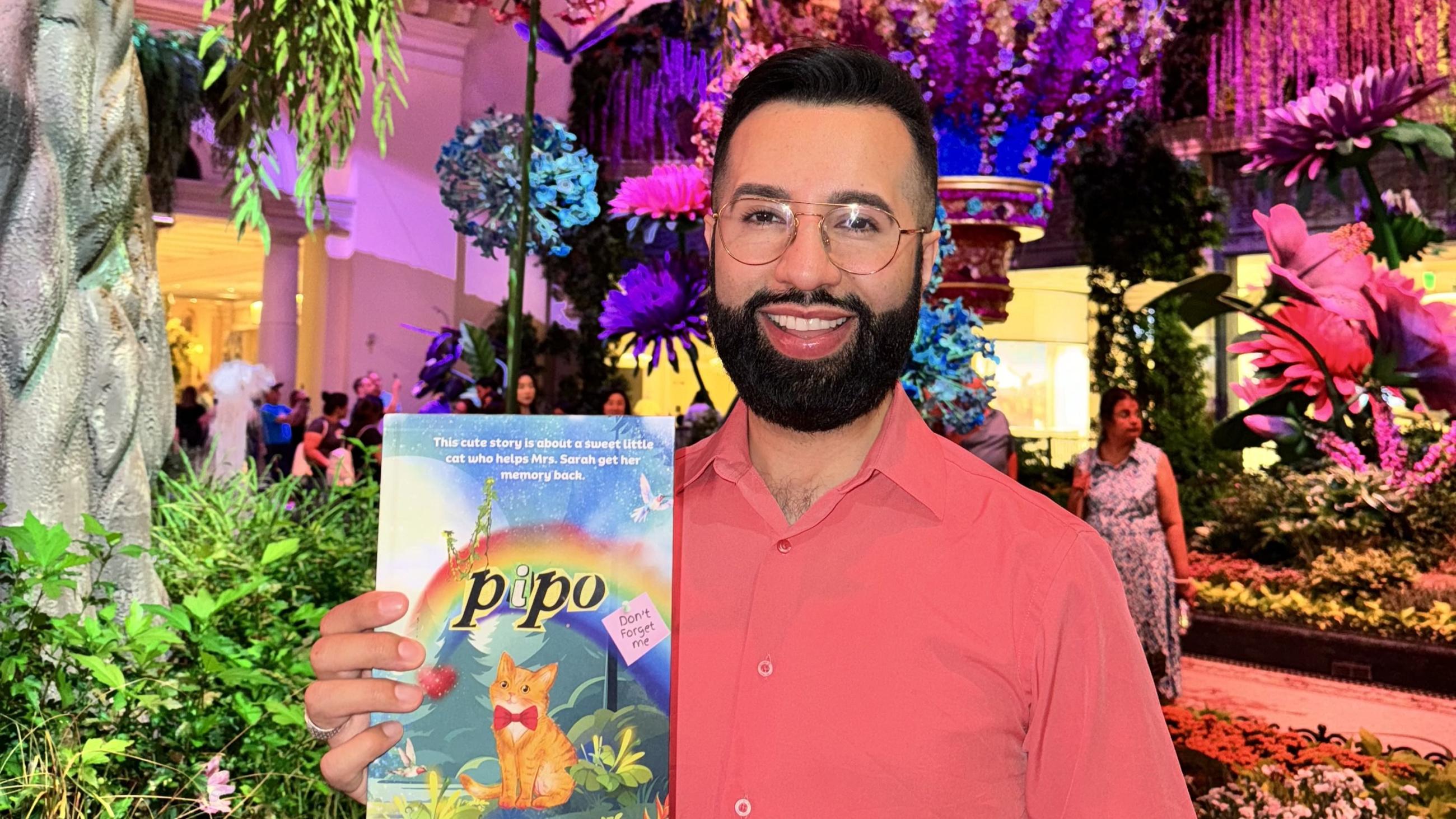 Luis Martinez and his children's book, &quot;Pipo, Don't forget me&quot;