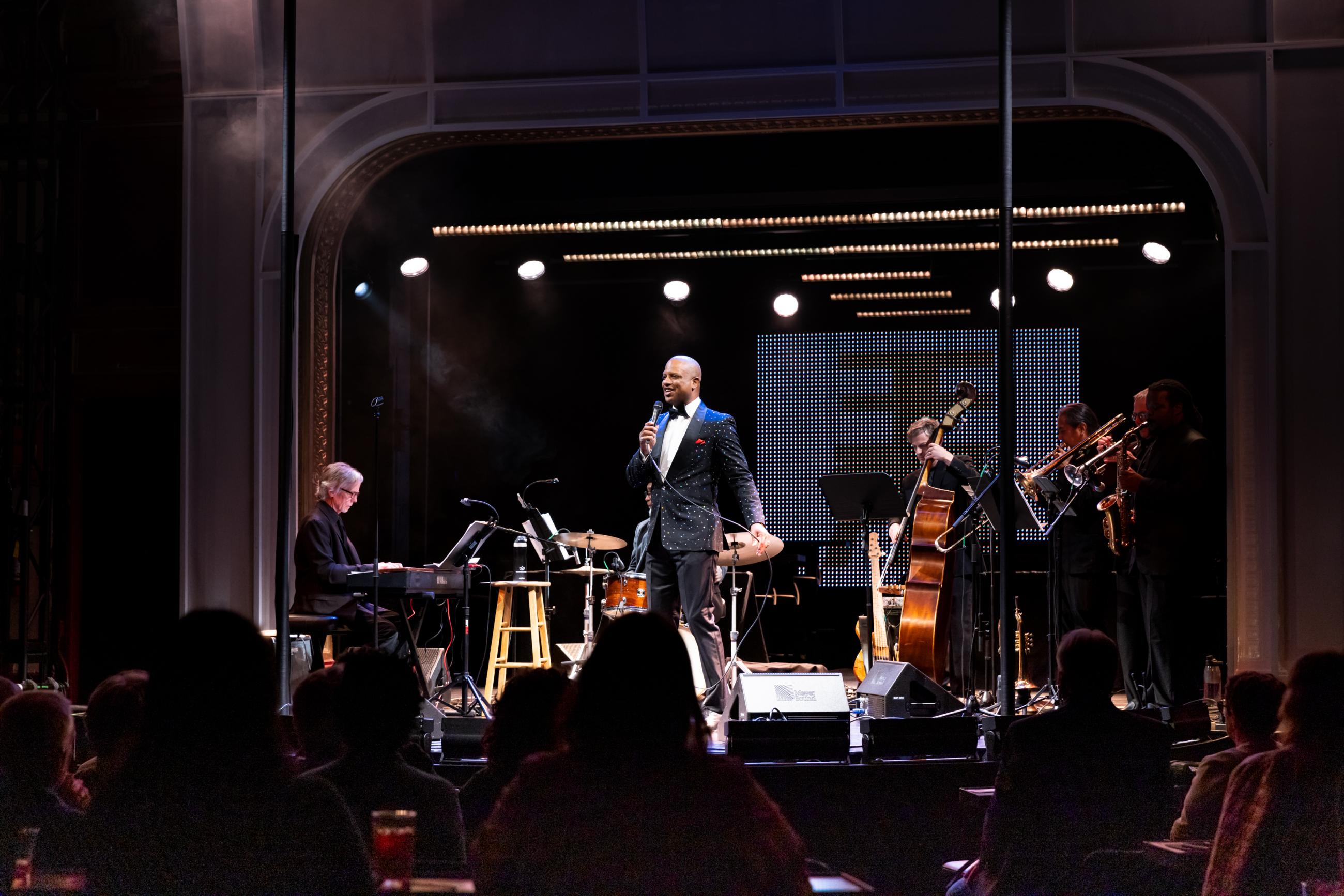Eric Myricks (Elijah Rock) captivates the audience with a powerful performance at Club Fugazi in San Francisco, August 2024. Photo by Elisabeth Fall.