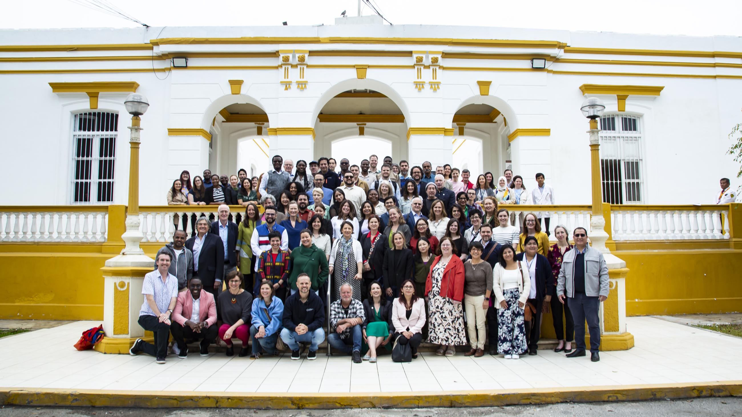 Large group of GBHI community members at Hospital Victor Lacro Herrera Group in Lima, Peru