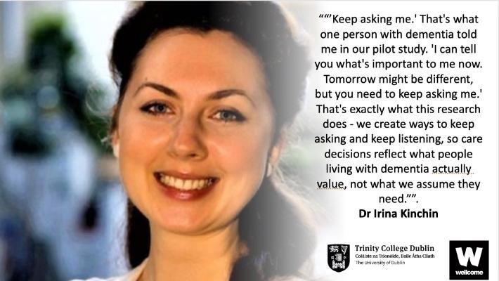 Picture of irina Kinchen and with a quote