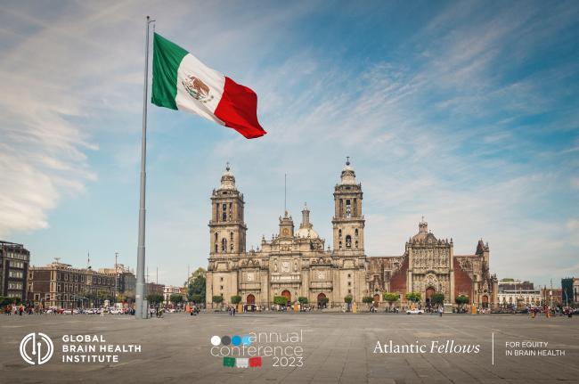 Mexico City image with logos for GBHI, Annual Conference, and Atlantic Fellows
