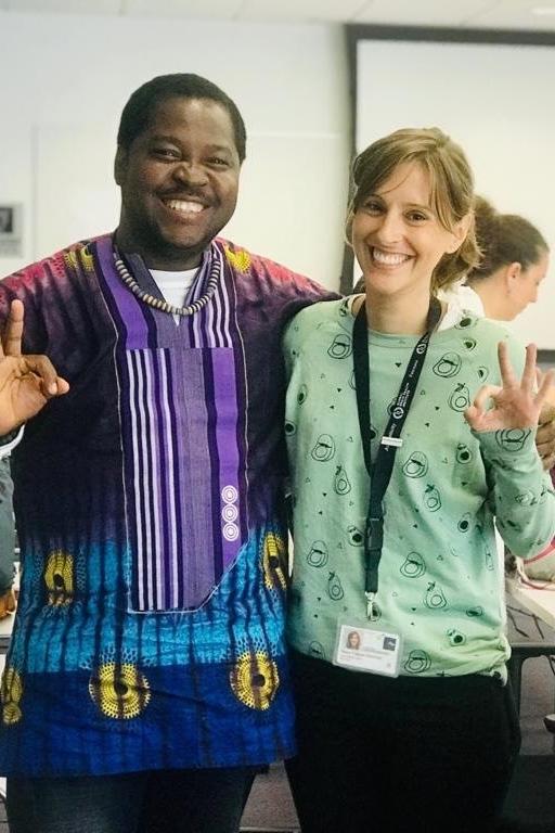 Atlantic Senior Fellows Kunle Adawale and Neus Falgàs together