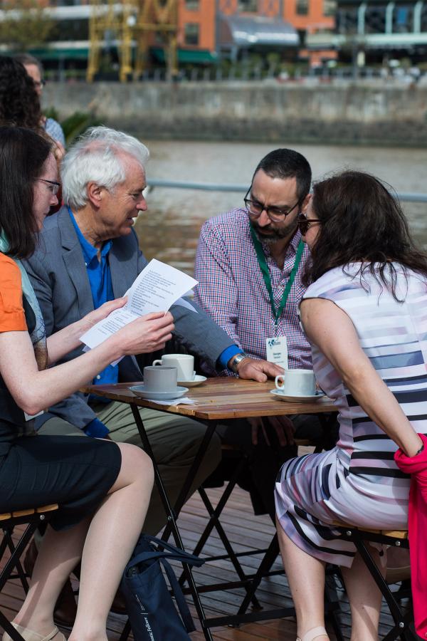 GBHI Co-Director Ian Robertson meets with GBHI faculty, staff and fellows
