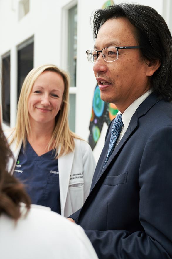 Medical professionals talking