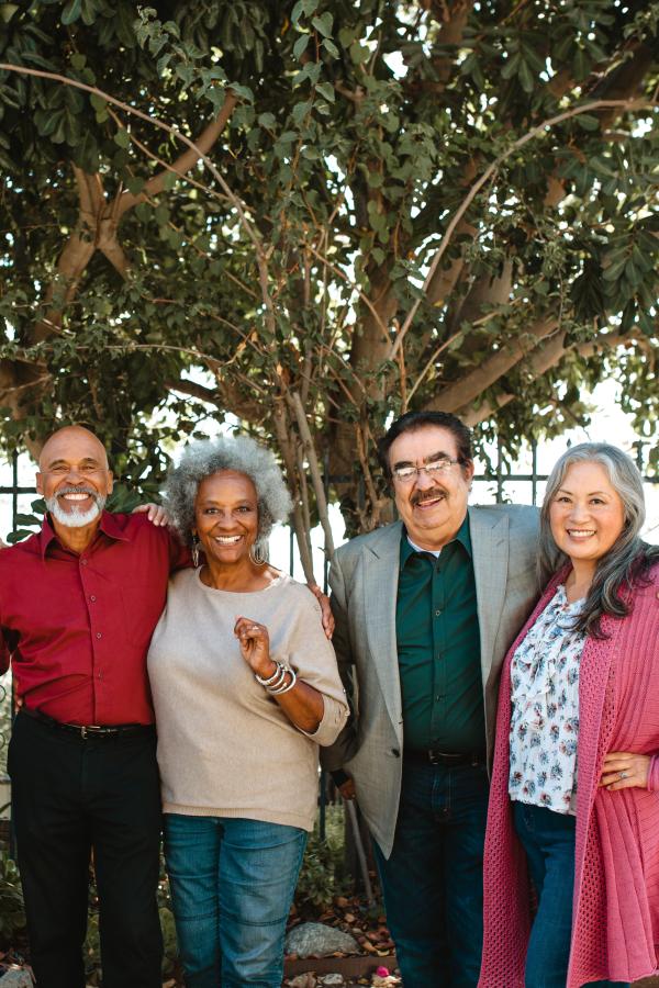 diverse group of older people