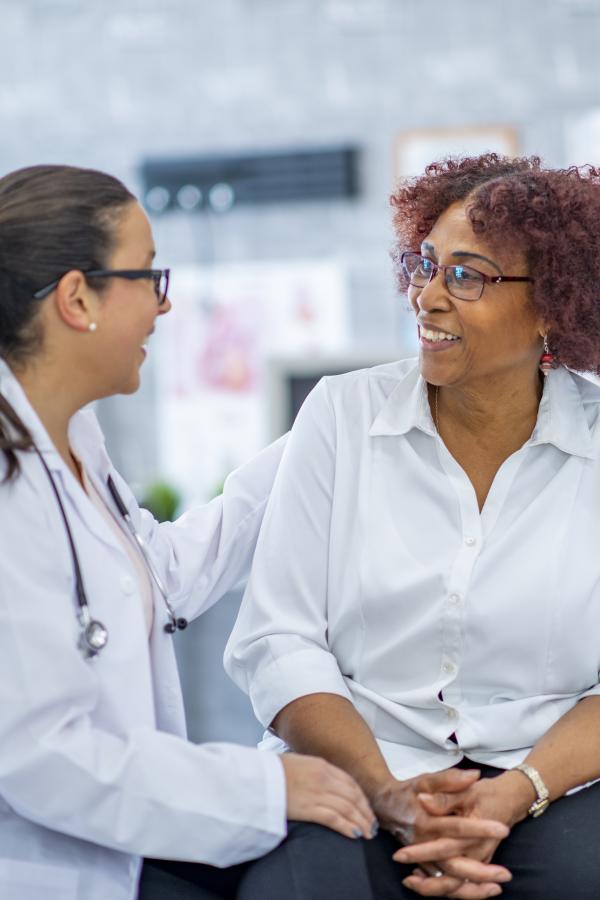 Middle-aged woman visiting the doctor