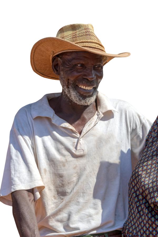 African couple embracing each other and smiling