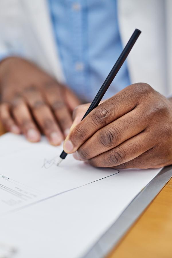 dr writing medical notes