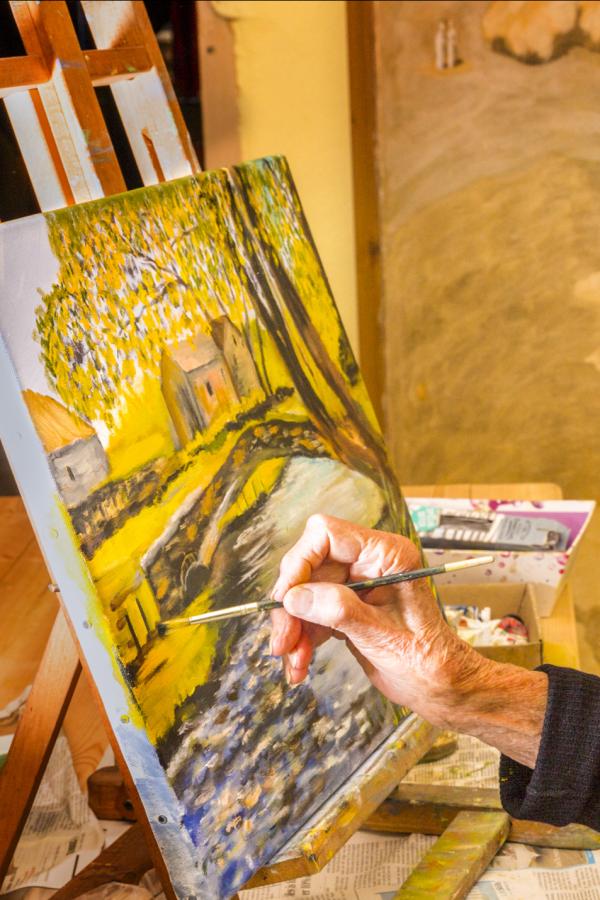 older lady painting