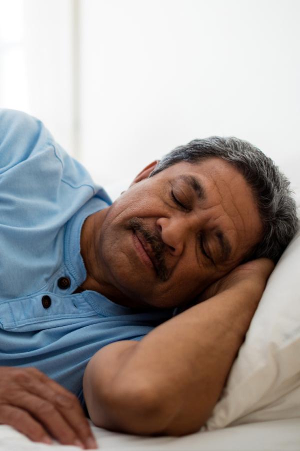 older sleeping man