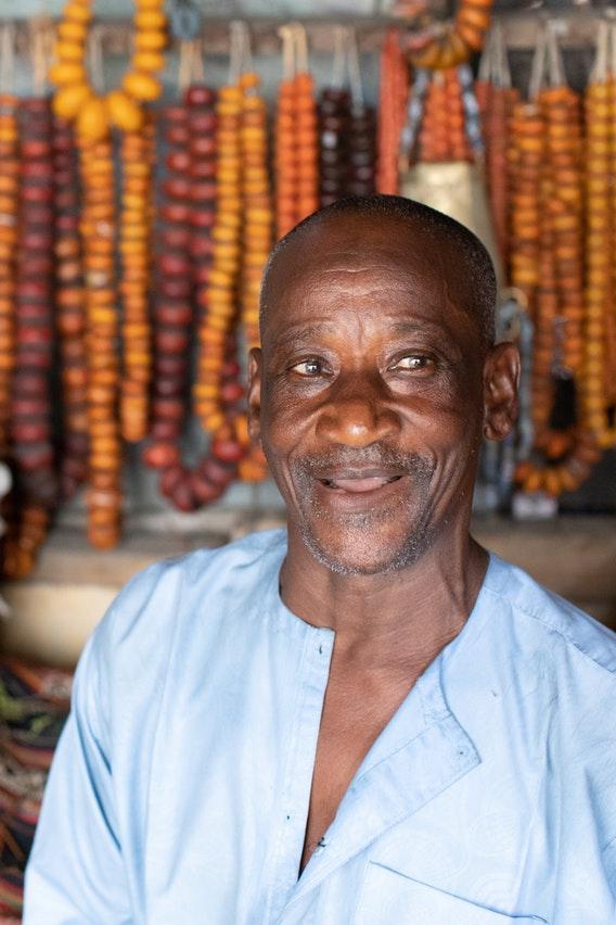 Older man in Nigerian art market
