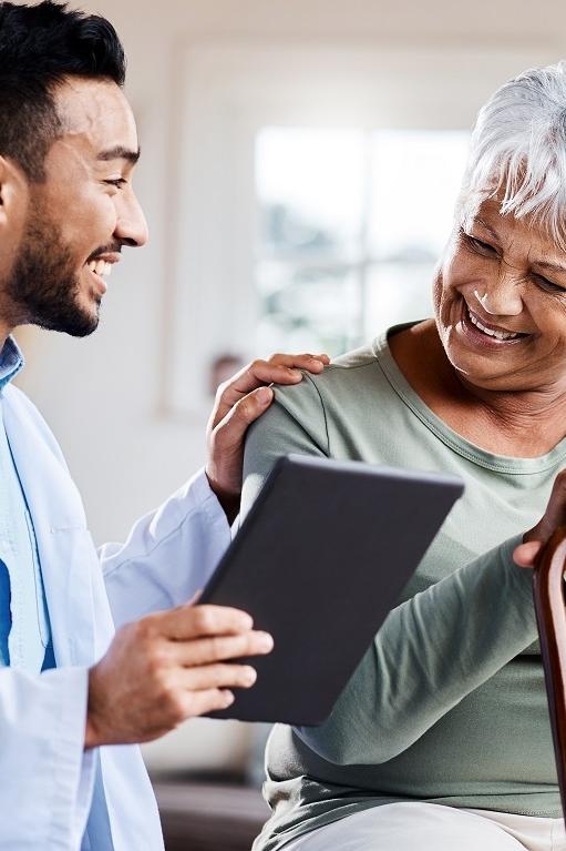 doctor and smiling patient