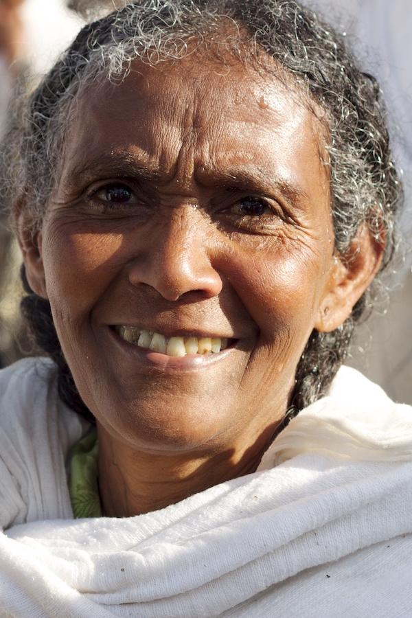Ethiopian older woman smiling