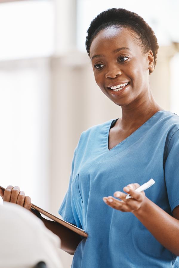 kenyan nurse counselling patient