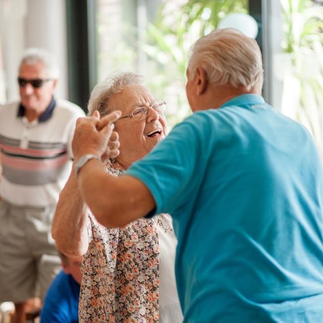 Dancing old people living with dementia