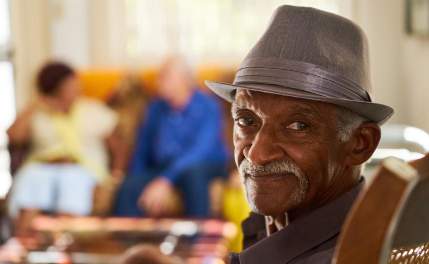 Older Cuban man with fedora