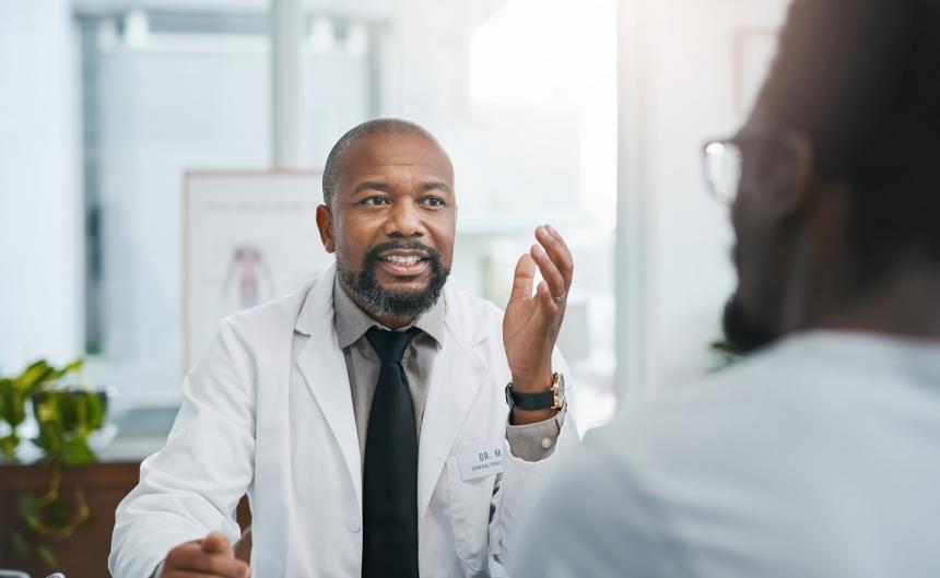 doctor GP with patient