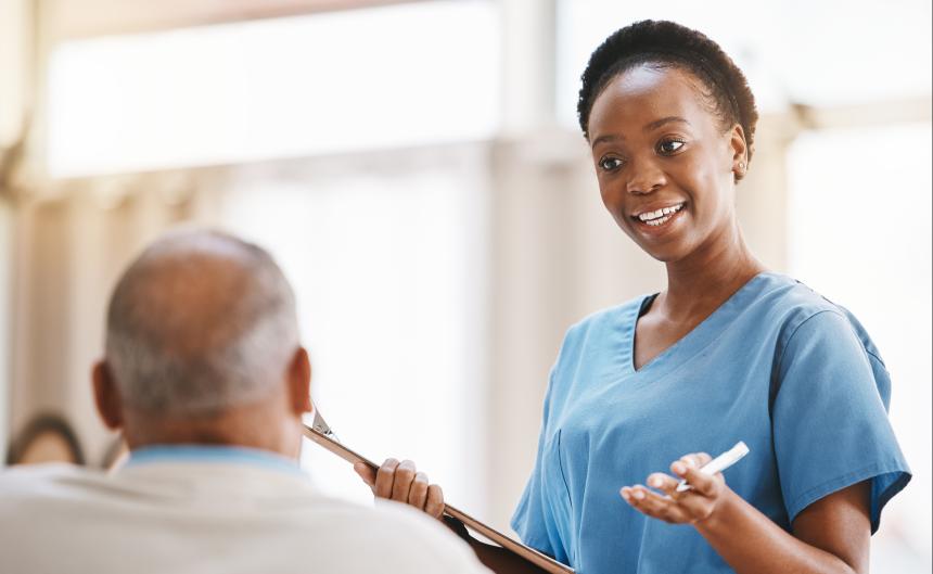 kenyan nurse counselling patient