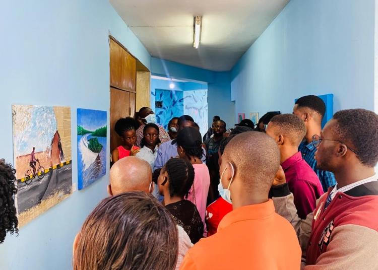 Guests at Mentopedia art exhibition