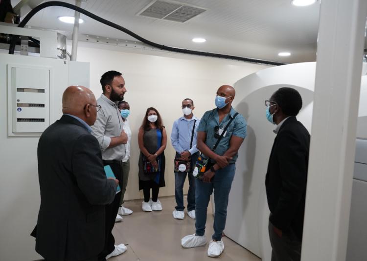 Visitors gather at the Brain and Mind Institute in Nairobi