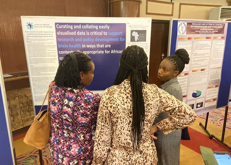 Atlantic Fellow Wambui Karanja presents a poster at the Dementia and Brain Aging in Low- and Middle-Income Countries conference
