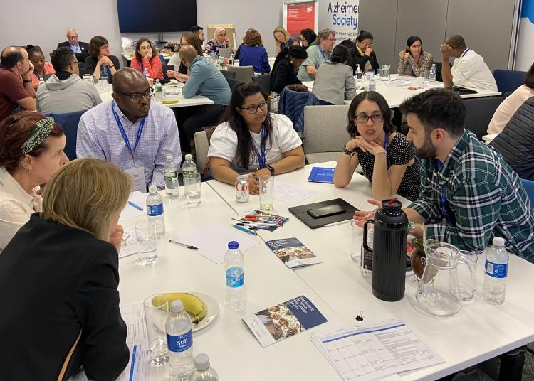 2024 Alumni fellows in discussion at Alzheimer's Society