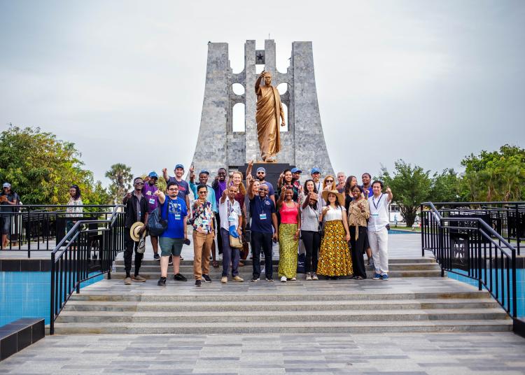 GBHI members gather at the Kwame Nkrumah Memorial Park in Accra, Ghana