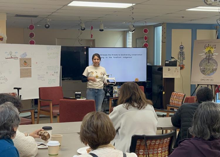 Myriam Hernandez engages with the On Lok 30th Street Senior Center