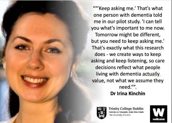 Picture of irina Kinchen and with a quote