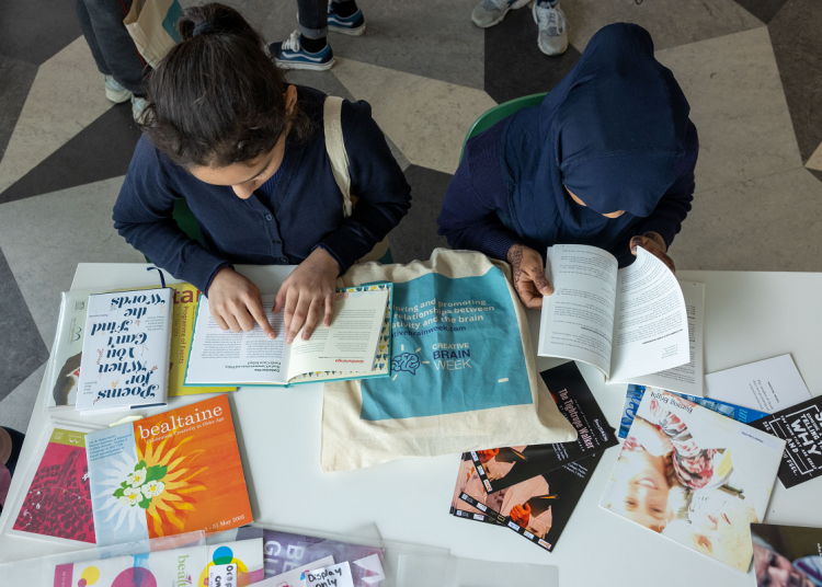 Children reading during CBW