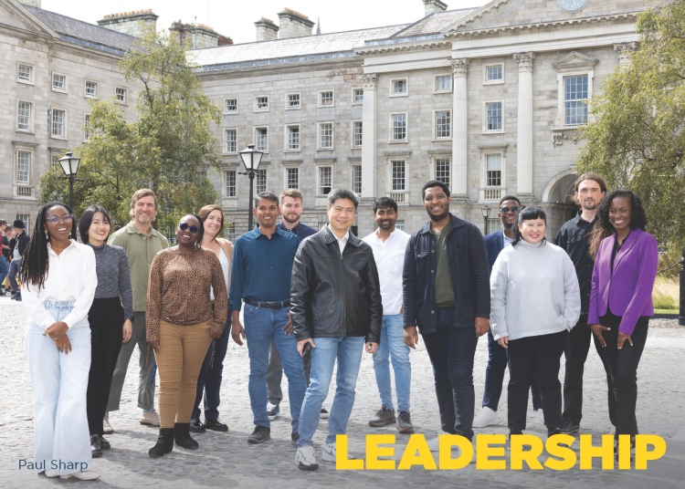 2025 Atlantic Fellows standing in Trinity Front Square